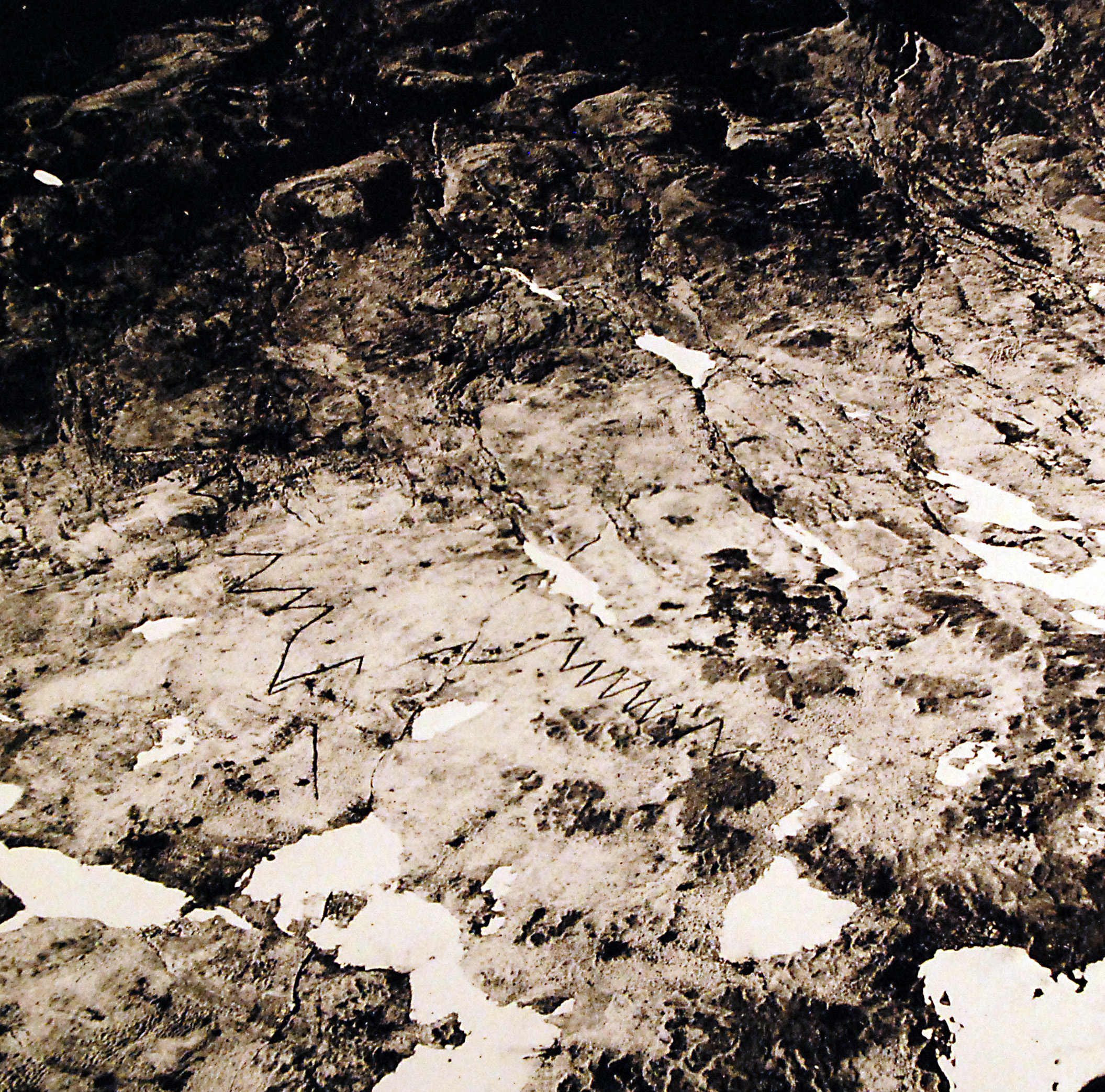 This aerial view of Japanese positions south of Chichagof Harbor